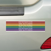 Hebrew Torah Verse Liebe Ihr Fellow LGBTQ Rainbow Autoaufkleber (Auf Auto)