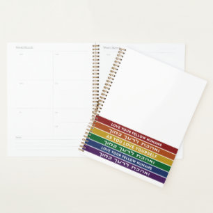 Hebrew Torah Verse Liebe Ihr Fellow LGBTQ Rainbow Planer