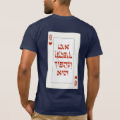 Hebrew Venachafoch-hu - Purim Queen Playing Card T-Shirt (Rückseite)