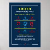 Hebrew Word Emet Poster (Vorne)