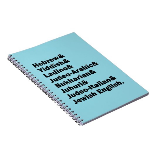 Hebrew& Yiddish& Ladino& Jewish English&  Notizblock (Rechte Seite)