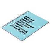 Hebrew& Yiddish& Ladino& Jewish English& Notizblock (Linke Seite)