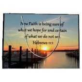 HEBREWS 11:11 SONNENDESIGN GROßE GESCHENKTÜTE (Rückseite)