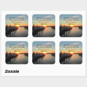 HEBREWS 11:11 SONNENDESIGN QUADRATISCHER AUFKLEBER (Blatt)