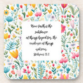 Hebrews 11:1 Coaster Getränkeuntersetzer (Vorderseite)