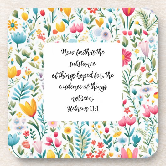 Hebrews 11:1 Coaster Getränkeuntersetzer (Vorderseite)