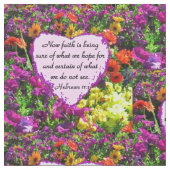 HEBREWS 11:1 FLORALISCHE DESIGN STOFF (Nahaufnahme)