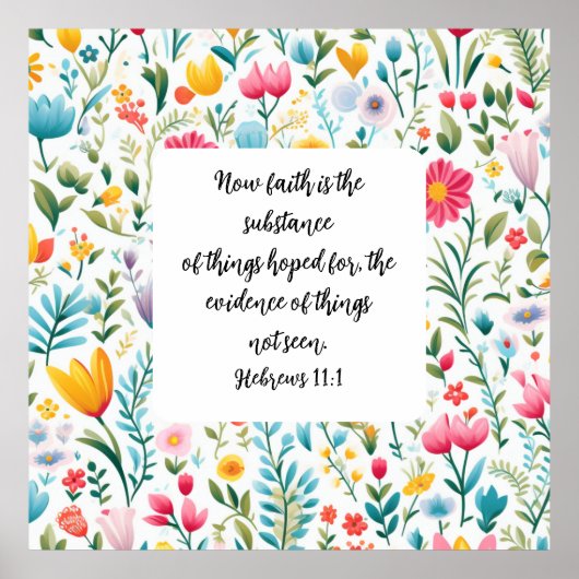Hebrews 11:1 Poster (Vorne)