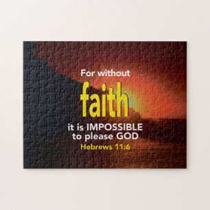 HEBREWS 11:6 Ohne Glauben Christlich Puzzle