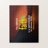 HEBREWS 11:6 Ohne Glauben Christlich Puzzle (Vertikal)