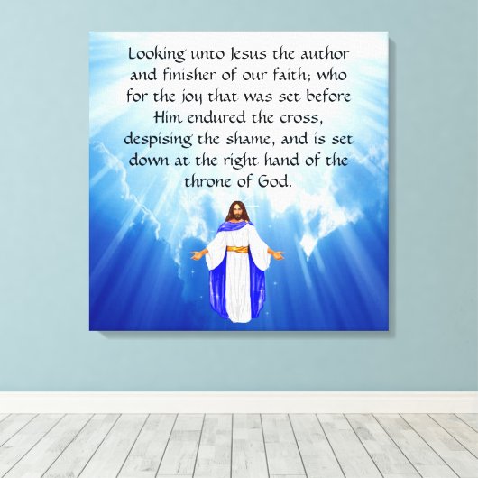 Hebrews 12:2 leinwanddruck (Insitu (Holzboden))