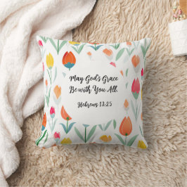 Hebrews 13:25 Throw Pillow Kissen