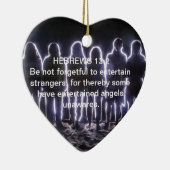 HEBREWS 13:2 ENTERTAINENANGELN KERAMIK ORNAMENT (Rechts)