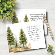 Hebrews 5:7 English Burmese Evergreen Notecard