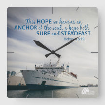 Hebrews 6:19 Wall Clock