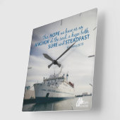 Hebrews 6:19 Wall Clock Quadratische Wanduhr (Winkel)