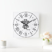 Hebrews 7:12 KJV Quadratische Wanduhr (Zuhause)