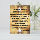 Hebrews 8:6 KJV Bible Verse Pic Gruß Karte (Stehend Vorderseite)