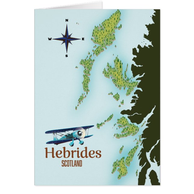 Hebrides Schottland Reisekarte. (Vorne)
