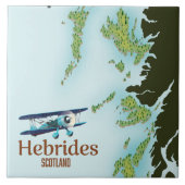 Hebrides Schottland Reisekarte. Fliese (Vorderseite)