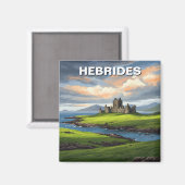 Hebrides Scotland Travel Magnet (Vorderseite/Rückseite)