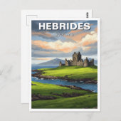 Hebrides Scotland Travel Postkarte (Vorne/Hinten)
