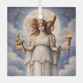 Hecate Dreifache Göttin Himmelsmond Kunst – Mythos Ornament Aus Glas (Vorderseite)