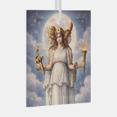 Hecate Dreifache Göttin Himmelsmond Kunst – Mythos Ornament Aus Glas (Vorderseite Rechts)