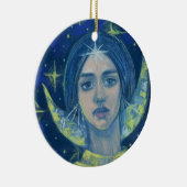 Hecate, Mondgöttin, Pastellmalerei, Fantasiekunst Keramikornament (Rechts)