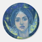 Hecate, Moon Goddess Pastel Malerei Fantasy Art Magnet (Vorne)