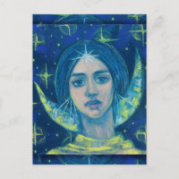 Hecate, Moon Goddess Pastel Malerei Fantasy Art