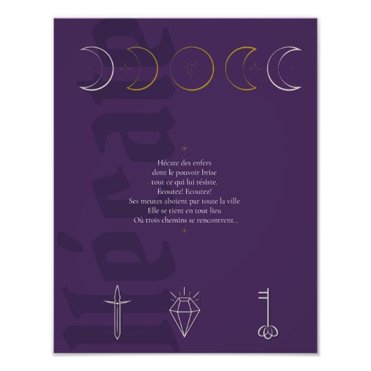 Hecate-Plakat Fotodruck (Vorne)