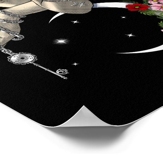 Hecate Triple Moon Goddess Poster (Ecke)