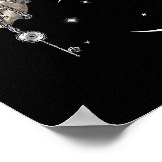 Hecate Tripple Moon Goddess Poster (Ecke)