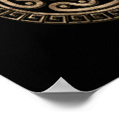 Hecate Wheel Black and Gold Poster (Ecke)