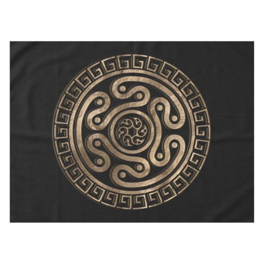 Hecate Wheel Black und Gold Tischdecke (Vorderseite (Horizontal))
