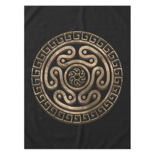 Hecate Wheel Black und Gold Tischdecke