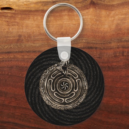 Hecate Wheel mit ouroboros Schlüsselanhänger (Vorderseite)