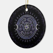 Hecate Wheel Ornament mit Amethyst und Silber (Links)