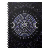 Hecate Wheel Ornament mit Amethyst und Silber Notizblock (Vorderseite)