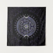 Hecate Wheel Ornament mit Amethyst und Silber Wandteppich (Vorderseite (Horizontal))