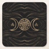Hecate Wheel Triple Moon Rechteckiger Pappuntersetzer (Vorderseite)