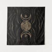 Hecate Wheel Triple Moon Wandteppich (Vorderseite (Horizontal))