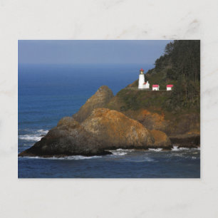 Heceta Head Leuchtturm, Cape Creek, Oregon, USA Postkarte
