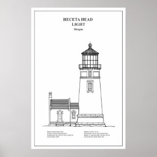 Heceta Head Leuchtturm - Oregon - BD Poster