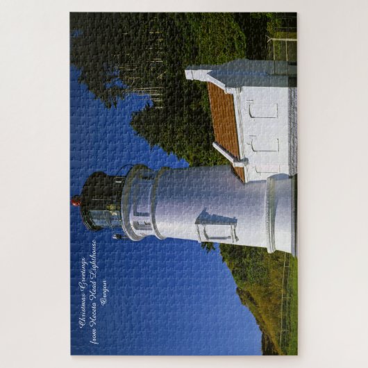 Heceta Head Leuchtturm Oregon. Weihnachtsgrüße Puzzle (Vertikal)