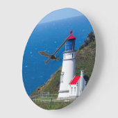 Heceta Head Lighthouse in der Nähe von Florenz Große Wanduhr (Winkel)