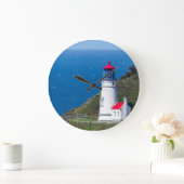 Heceta Head Lighthouse in der Nähe von Florenz Große Wanduhr (Zuhause)