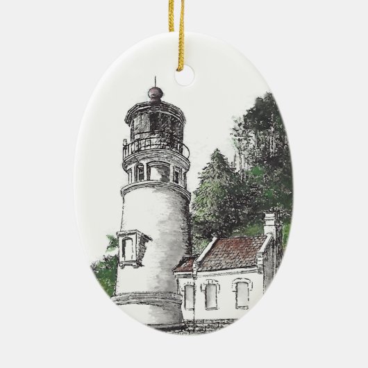 Heceta Head Lighthouse Keramikornament (Hinten)