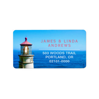 Heceta Head Lighthouse Large Return Address Label Adressaufkleber